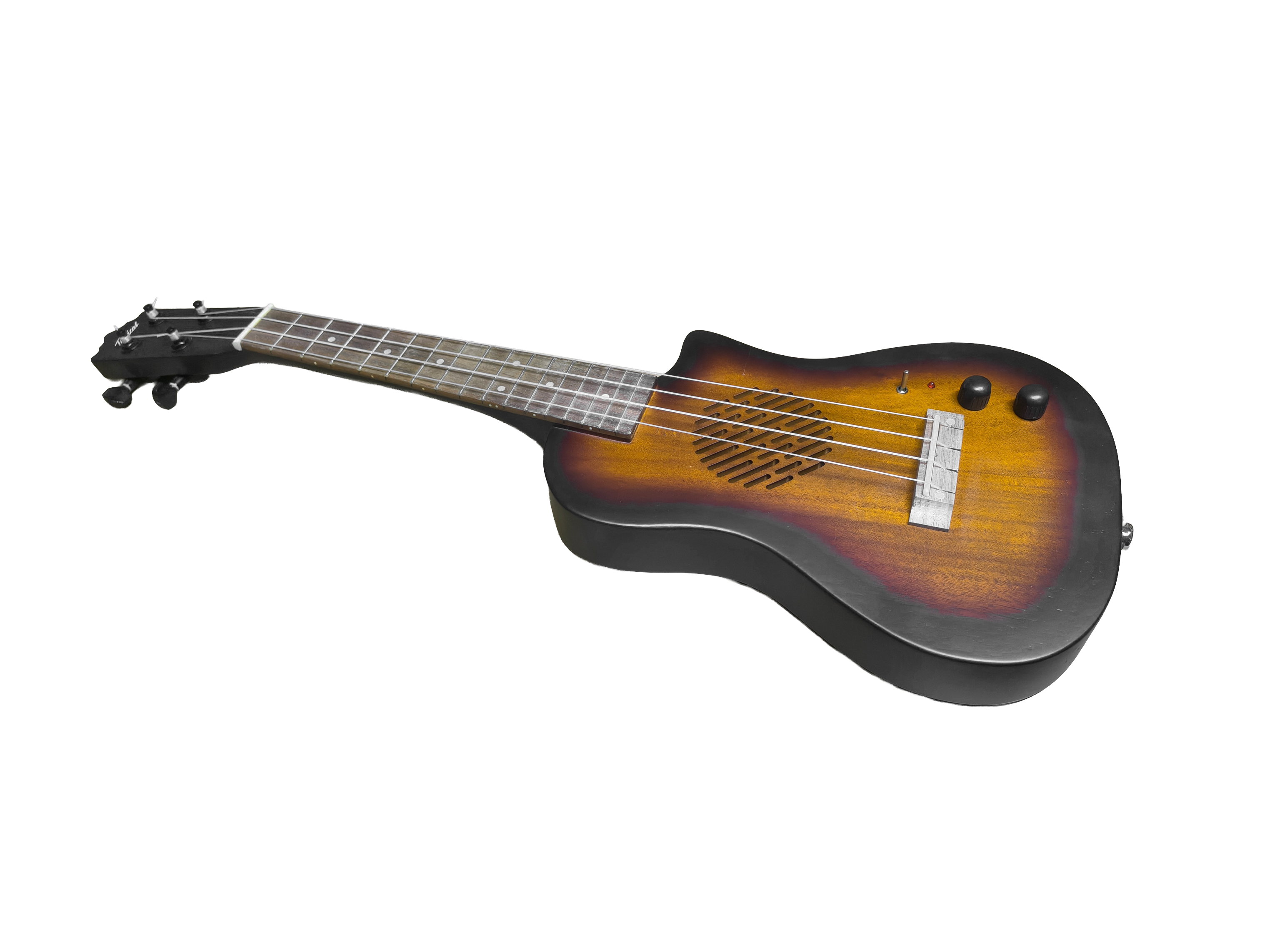 Ukelele Concert 24” color Vintage Sunburst con EQ + Funda Incluida