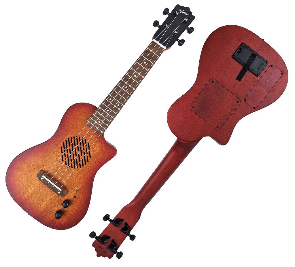 Ukelele Concert 24” color Vintage Sunburst con EQ + Funda Incluida