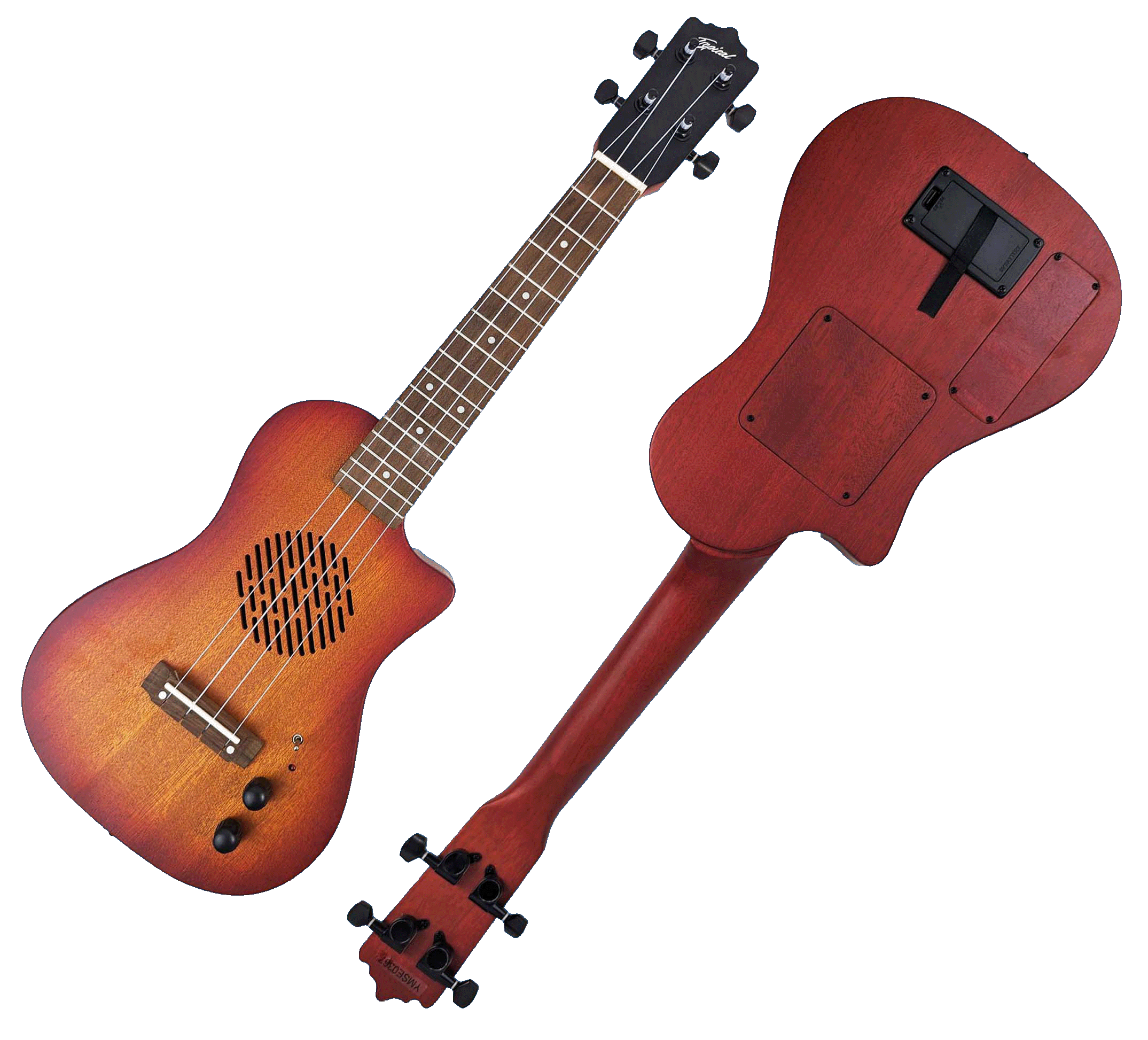 Ukelele Concert 24” color Vintage Sunburst con EQ + Funda Incluida