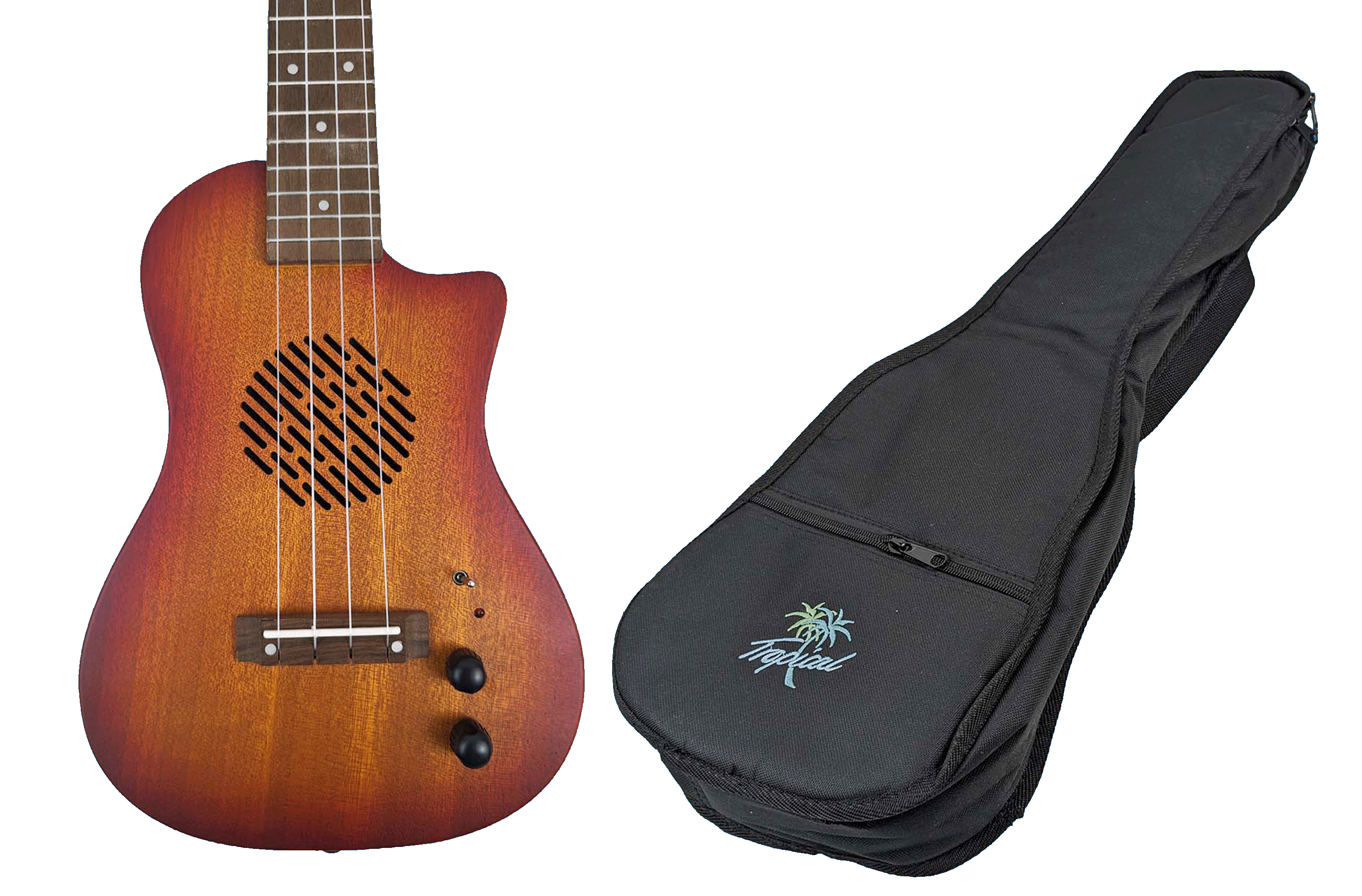 Ukelele Concert 24” color Vintage Sunburst con EQ + Funda Incluida