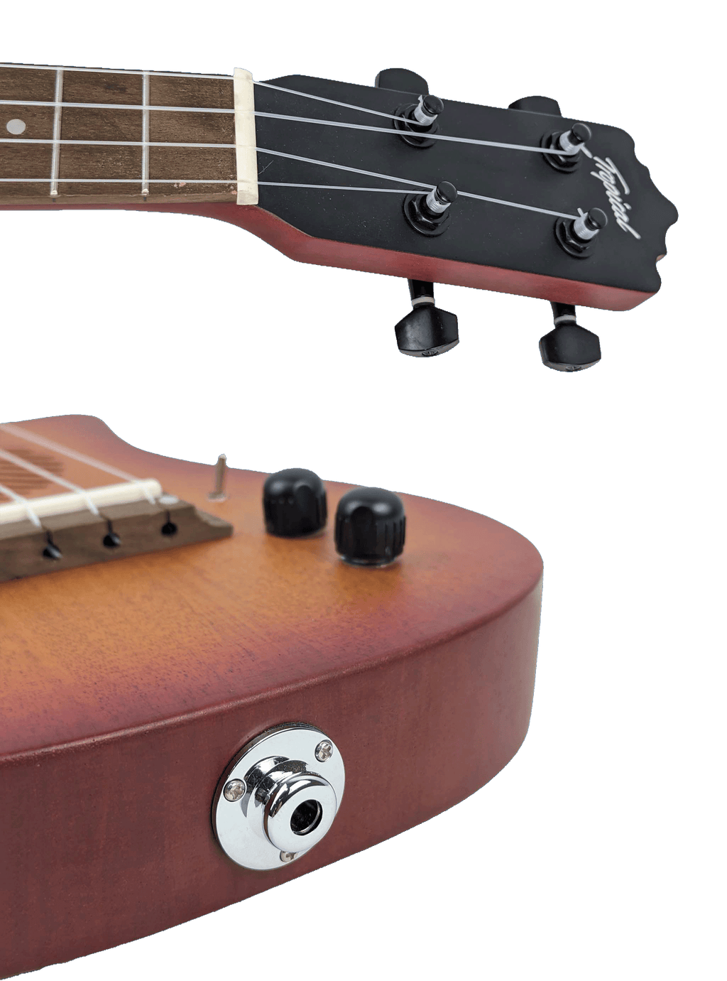 Ukelele Concert 24” color Vintage Sunburst con EQ + Funda Incluida