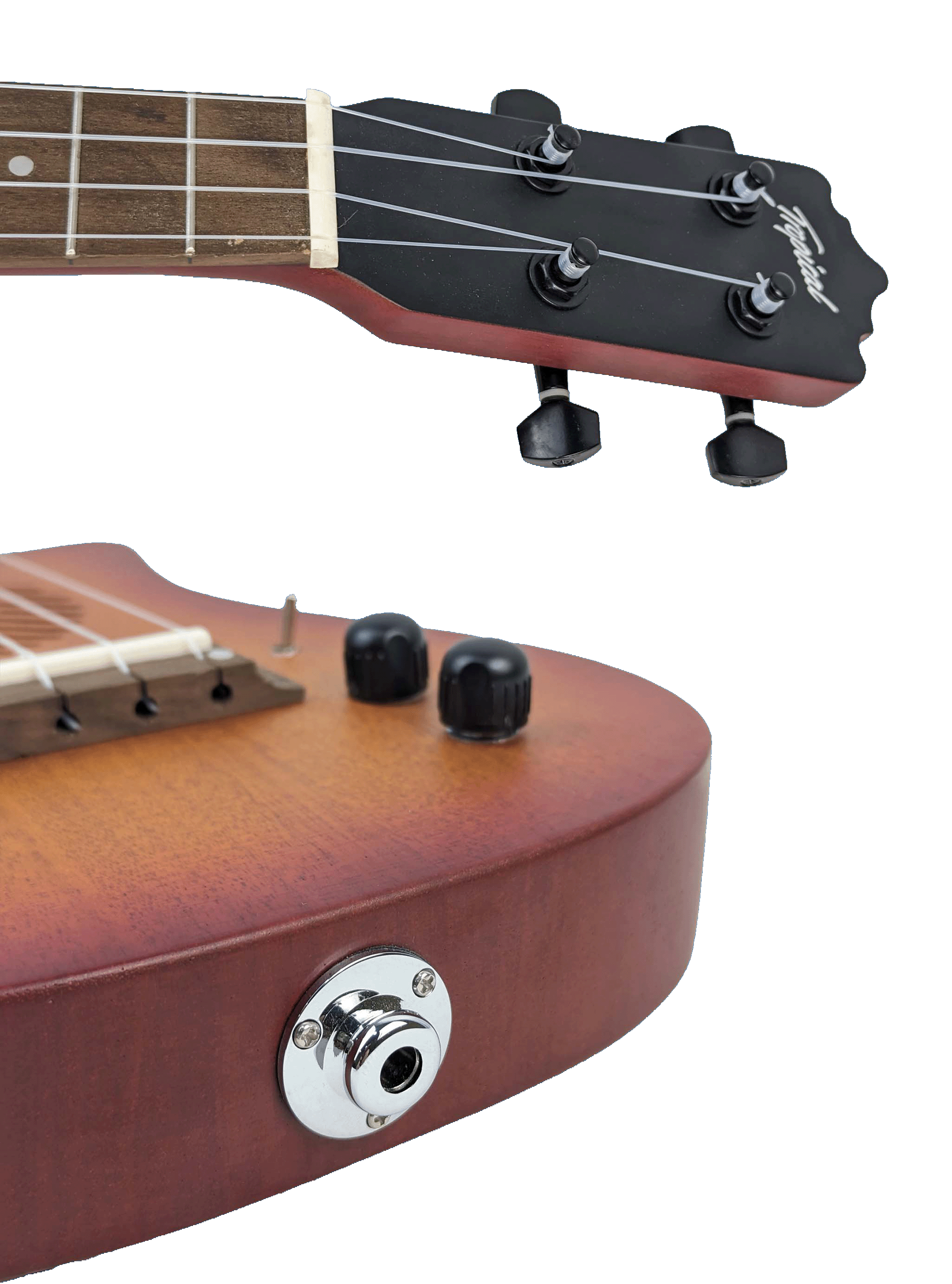 Ukelele Concert 24” color Vintage Sunburst con EQ + Funda Incluida