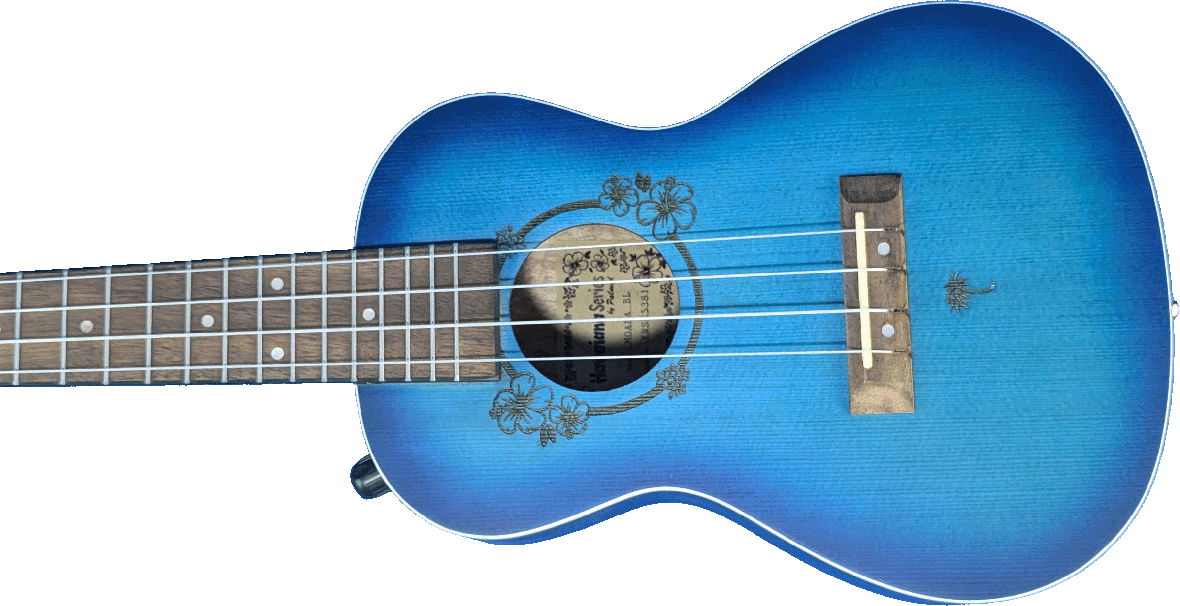 Ukelele Concert 24” Tropical Natural con Diseño Floral