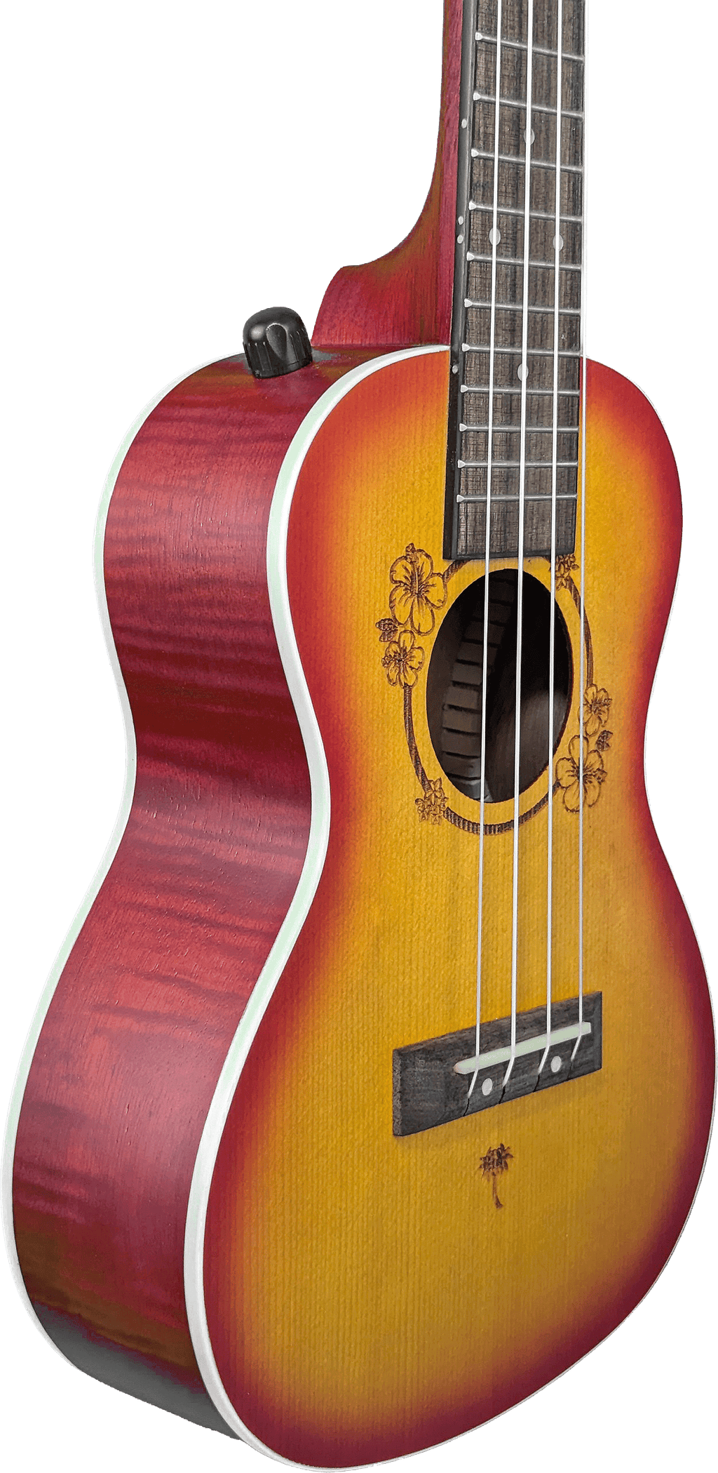 Ukelele Concert 24” Tropical Natural con Diseño Floral